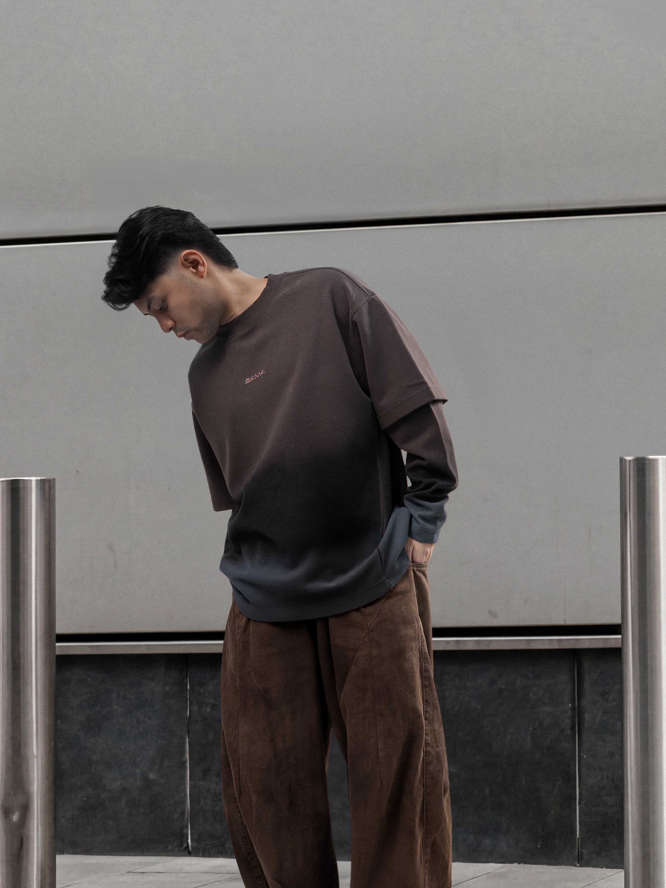 BROWN GRADIENT SWEATSHIRT