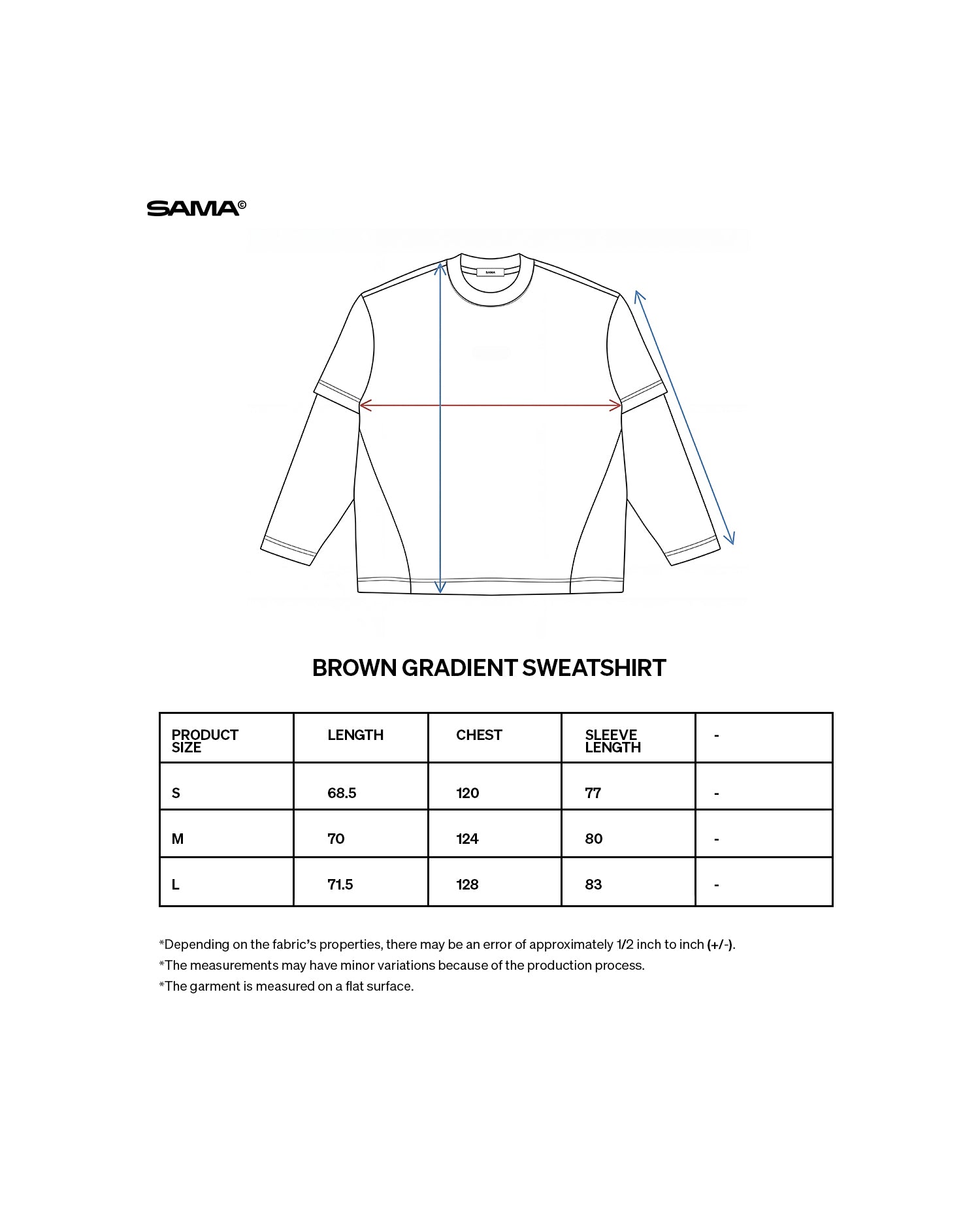 BROWN OMBRE LONG SLEEVE